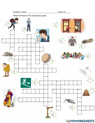 Crossword puzzle vocabulary