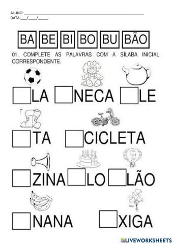 Família silábica do b