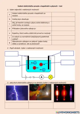 Vedení elektrického proudu v kapalinách a plynech