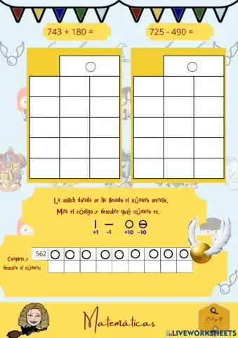 Suma y resta con centenas ABN rejilla VII