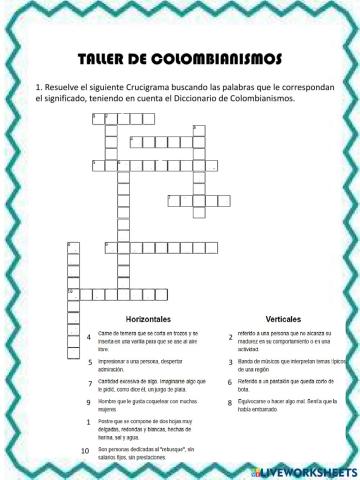 Taller de Colombianismos