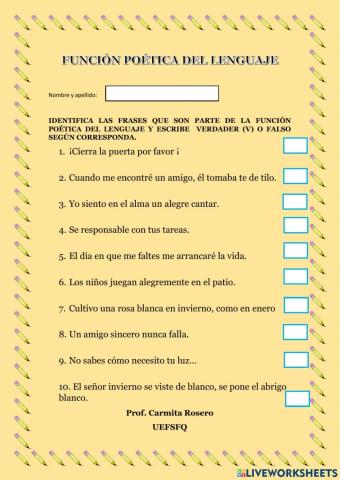 Función poética  del lenguaje