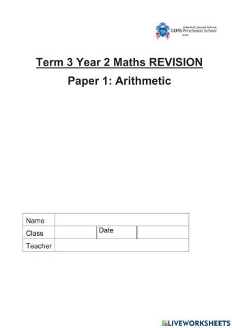 Arithmatic revision