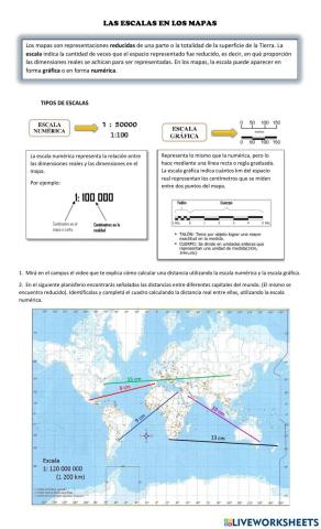 Escalas en los mapas