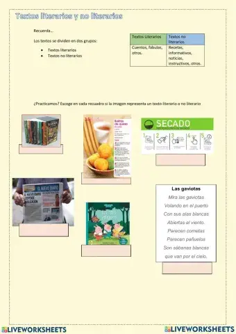 Textos literarios y no literarios