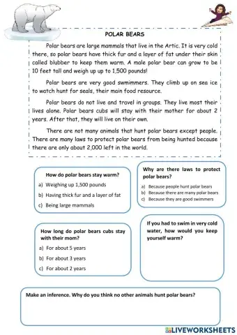 Reading. Polar bears easy