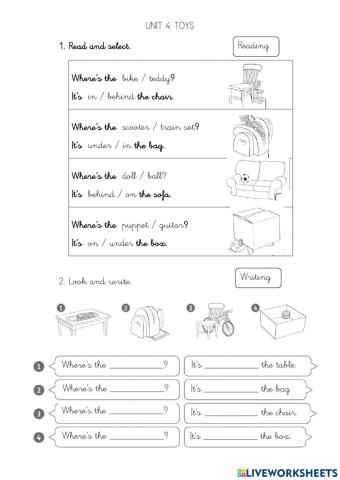 Toys: reading and writing