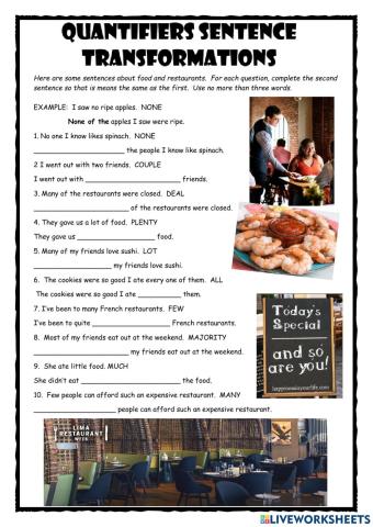 Quantifiers Sentence Transformations