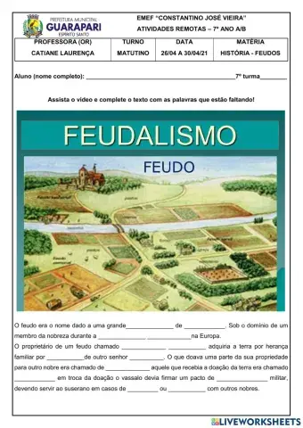 O Feudalismo
