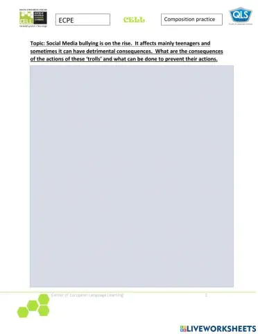 ECPE Problem Solution essay