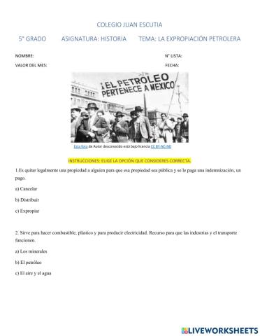 La expropiación petrolera