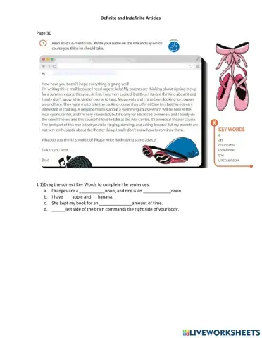 Definite and Indefinite Articles