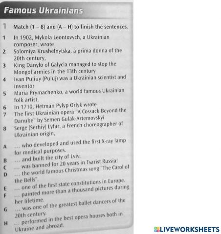 Famous Ukrainians
