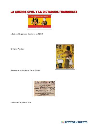 La guerra civil y la dictadura franquista