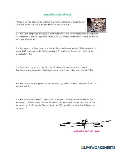 Problemas matemáticos