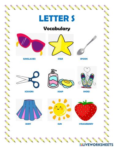 Letter -S- vocabulary