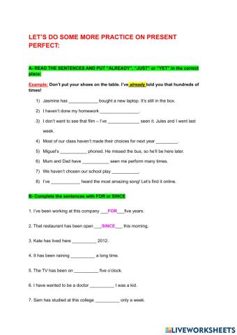 Present perfect and past simple