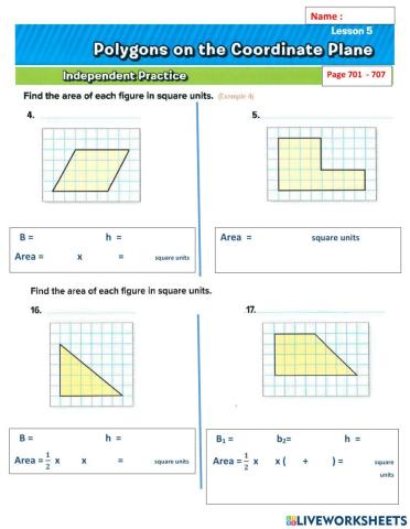 Polygons o n the coordinate plane