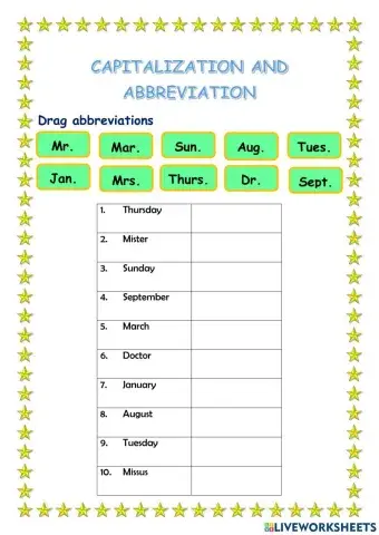 Abbreviation and Capitalization