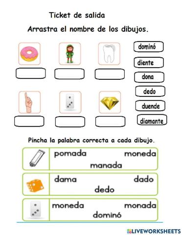 Ticket de salida letra D