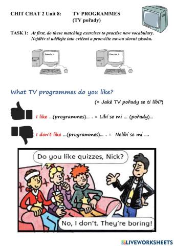 Chit Chat 2 Unit 8 - TV PROGRAMMES