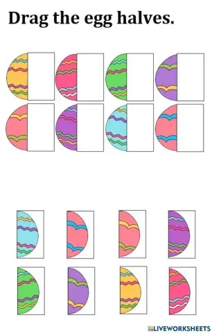 Easter eggs halves