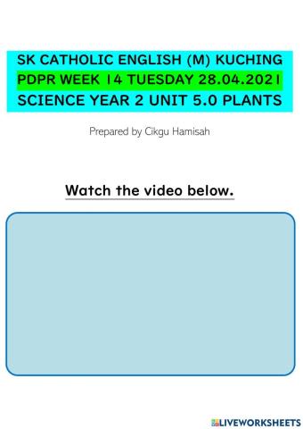 SCIENCE YEAR 2 PdPRW14 28.04.2021