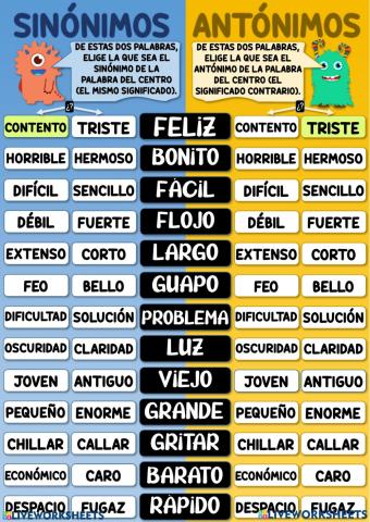 Conocemos los sinónomos