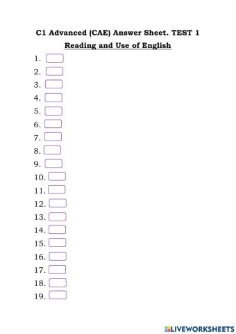 C1 Advanced Practice Tests