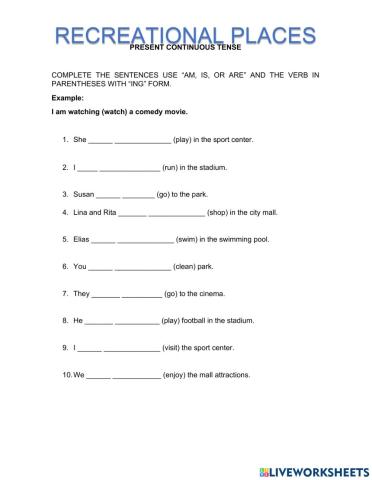 Present Continuous Tense