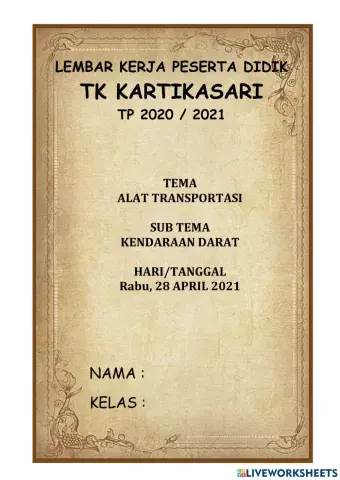 Tema alat transportasi darat