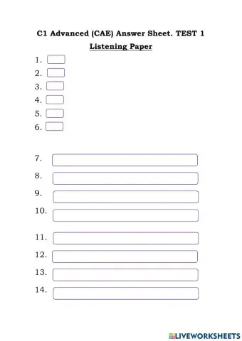 C1 Advanced Listening TEST 1