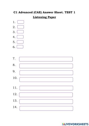 C1 Advanced Listening TEST 1