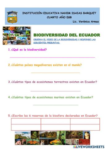 Biodiversidad del ecuador