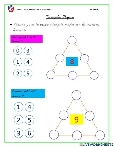 Crear triángulos mágicos