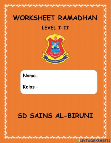 Worksheet Ramadhan3
