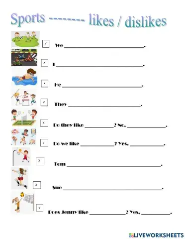 Sports likes - dislikes