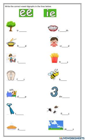 Phonics - ie & ee sounds