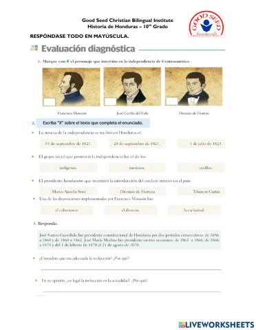 Evaluación diagnóstica U3