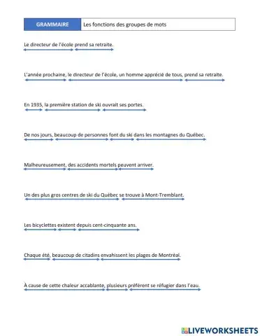 Les fonctions des groupes de mots