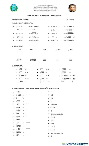 Potenciacion y radicacion