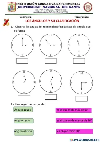 Clases de ángulos