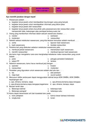 Tugas bahasa indonesia tema 9 sub 1