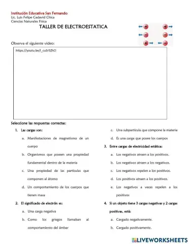 Taller de Electrostática