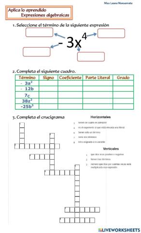 Expresiones Algebraicas