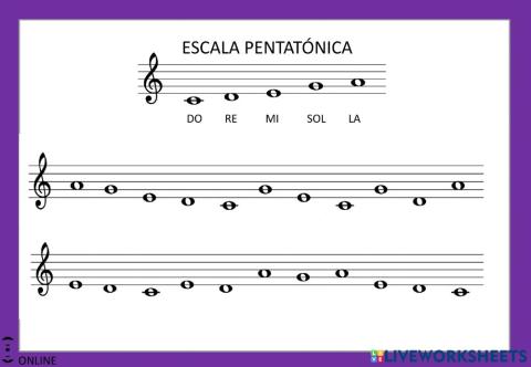 Escala pentatónica -  5 notas