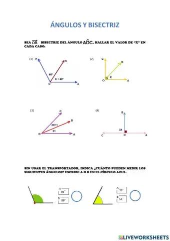 Angulos y bisectriz