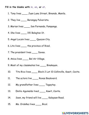 Live In Live On Live at