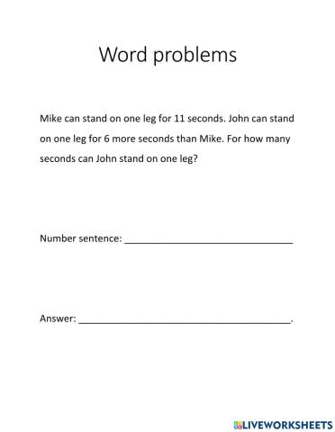 Word Problems - 6