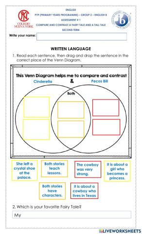 Compare and contrast Fairy Tale and Tall Tale
